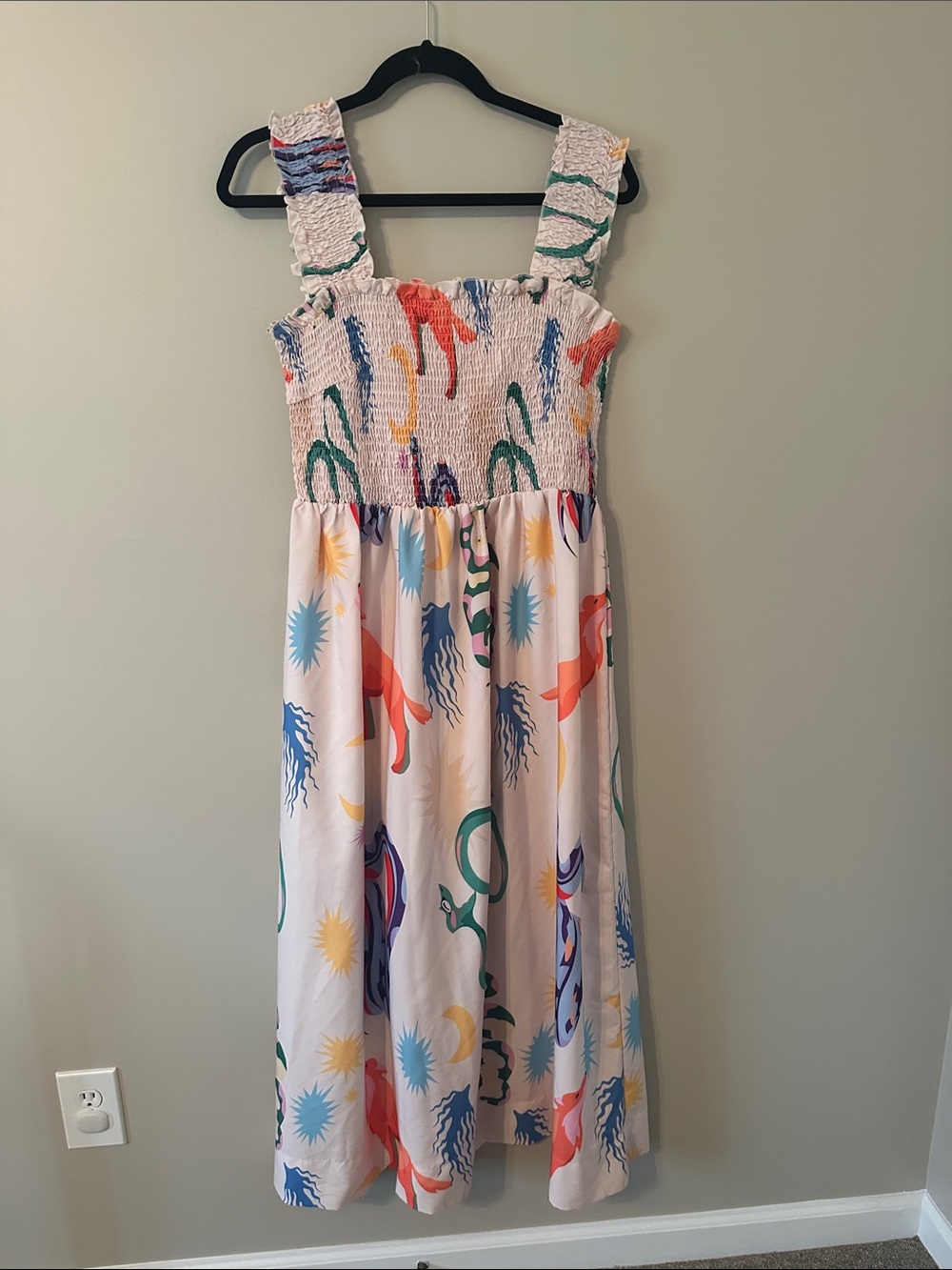 Ladies hand made Multicolor Smocked Sundress
